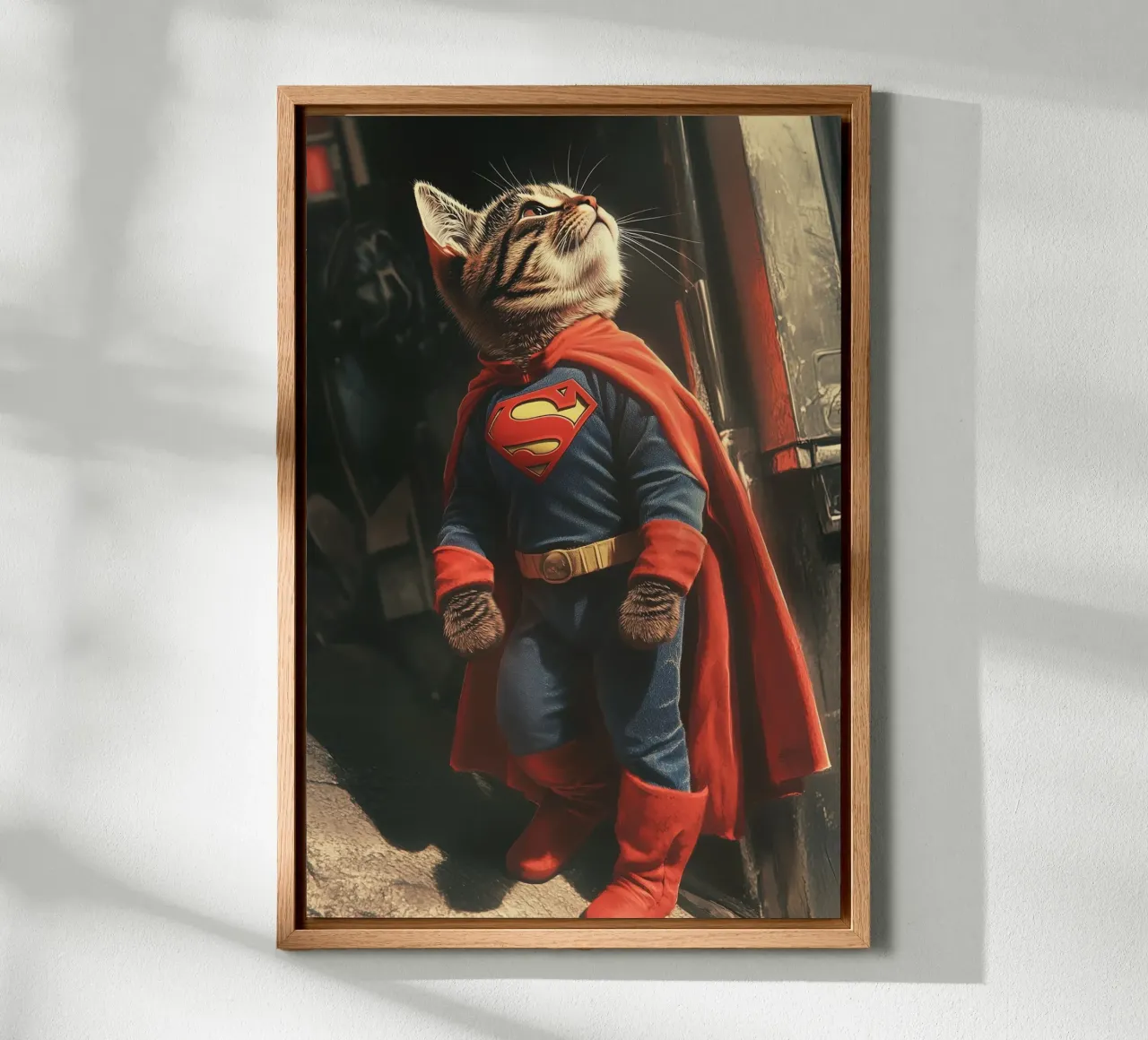 Supercat Nr. 03 tela con Cornice a cassetta da lazydaypaper