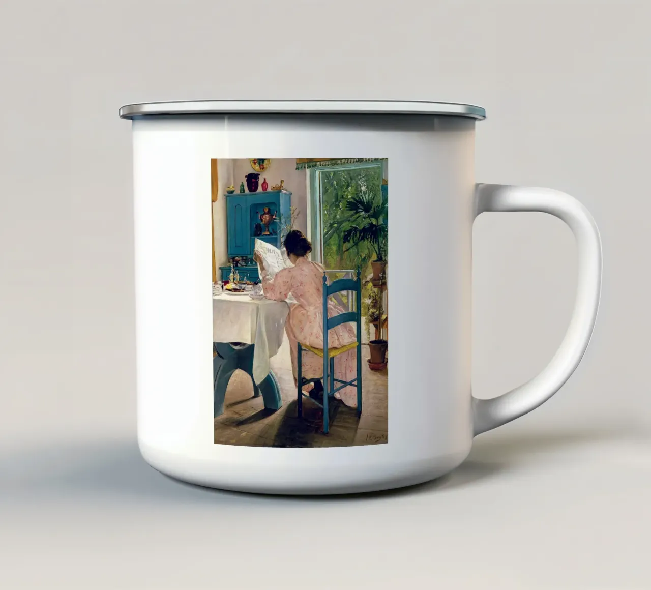 A colazione tazza in smalto da Ken Kelly