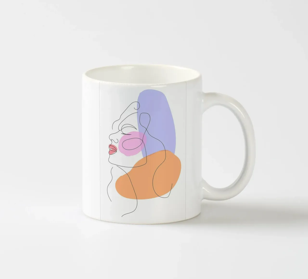 Ritratto in linea a pastello tazza in ceramica da Ken Kelly