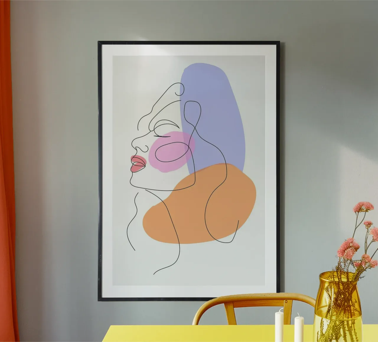 Ritratto in linea a pastello poster da Ken Kelly