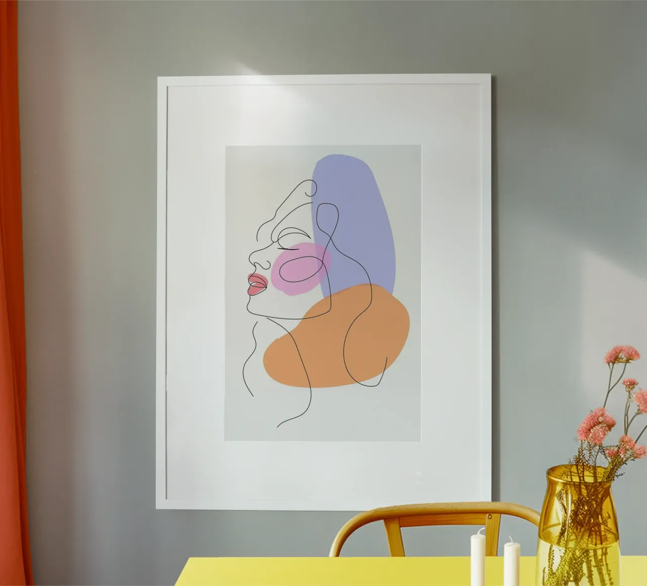 Ritratto in linea a pastello poster da Ken Kelly