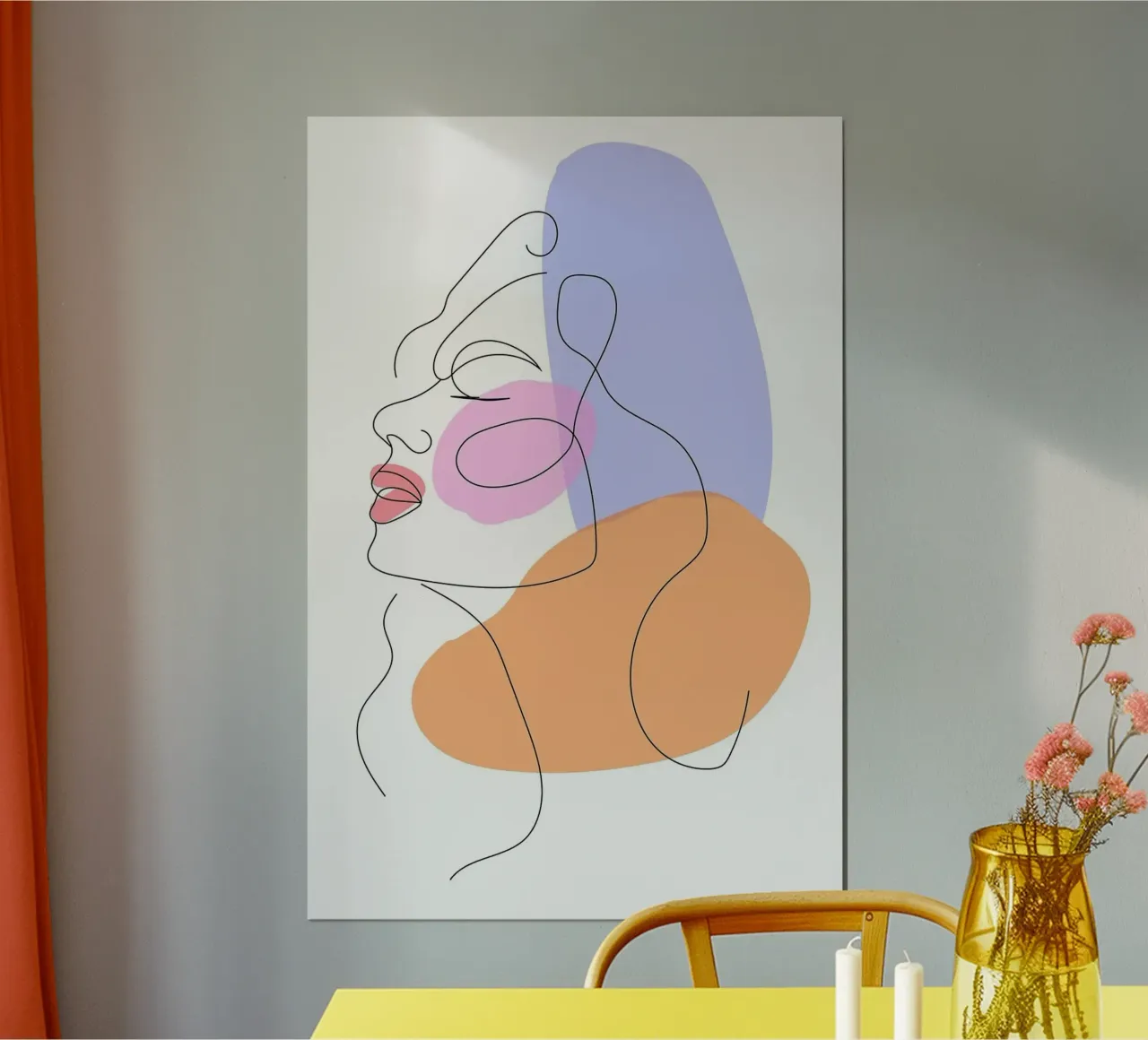 Ritratto in linea a pastello poster da Ken Kelly