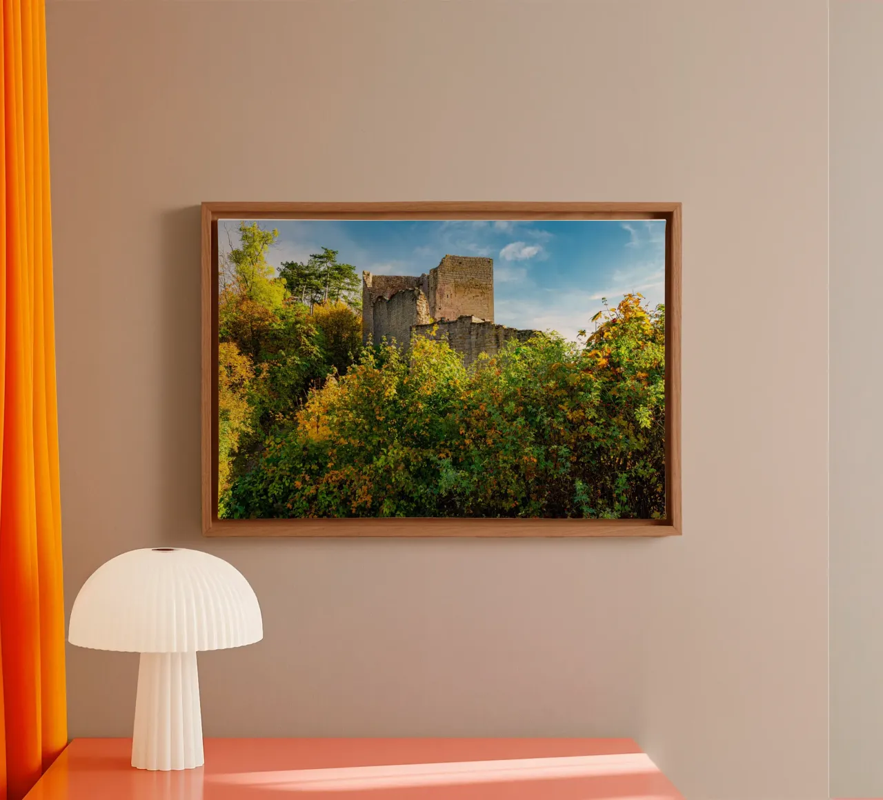 Rovine del castello di Lobdeburgo tela con Cornice a cassetta da Marcus Beckert | Fotografie