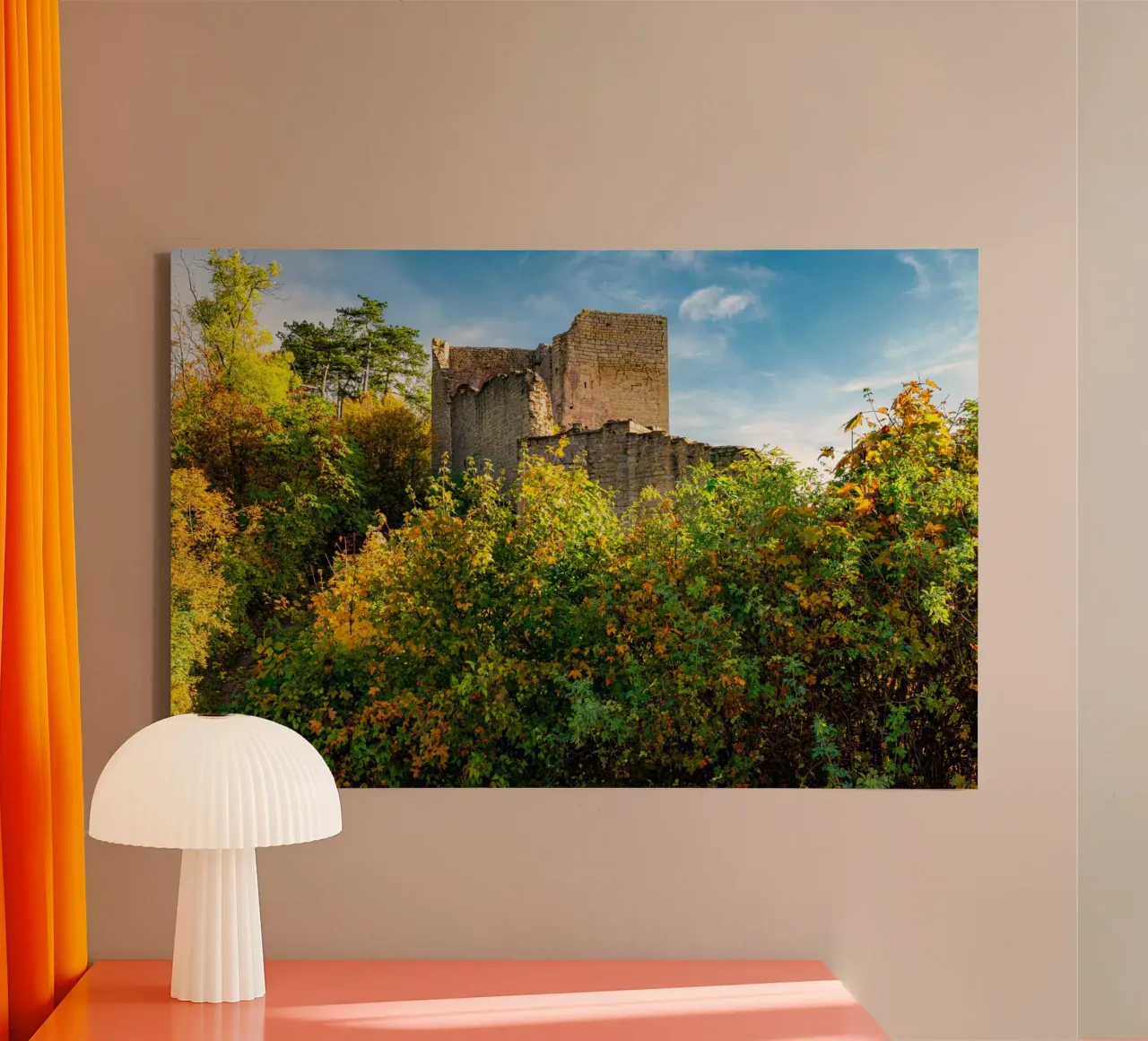 Rovine del castello di Lobdeburgo tela con Cornice a cassetta da Marcus Beckert | Fotografie