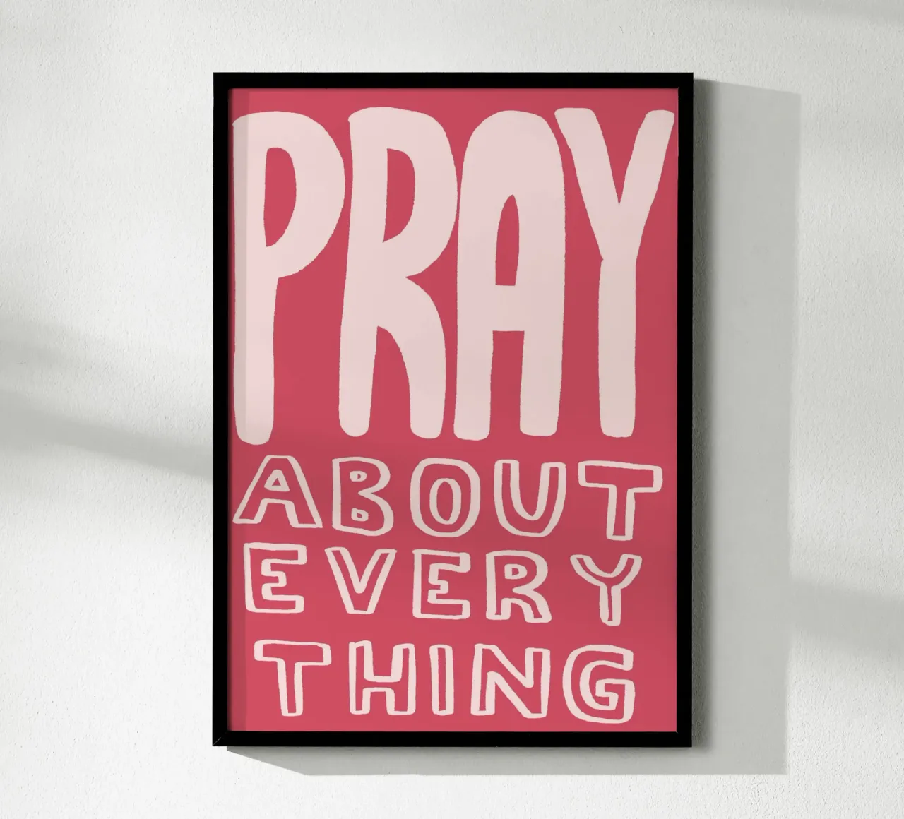 PREGARE SU TUTTO, stampa d'arte cristiana moderna poster da vintagepod