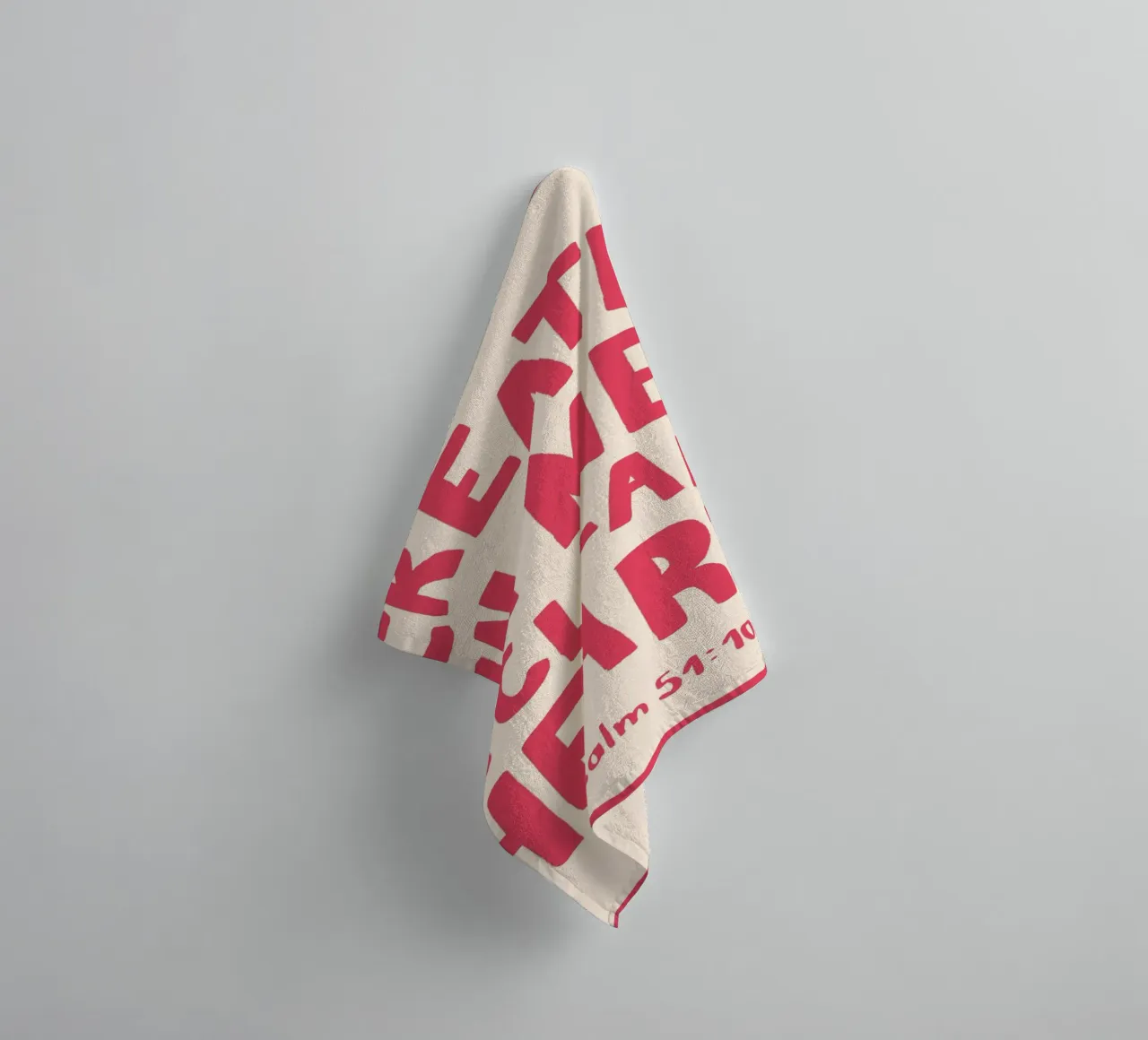 Psalm 51:10 Create in Me a Clean Heart Art Print towel by vintagepod