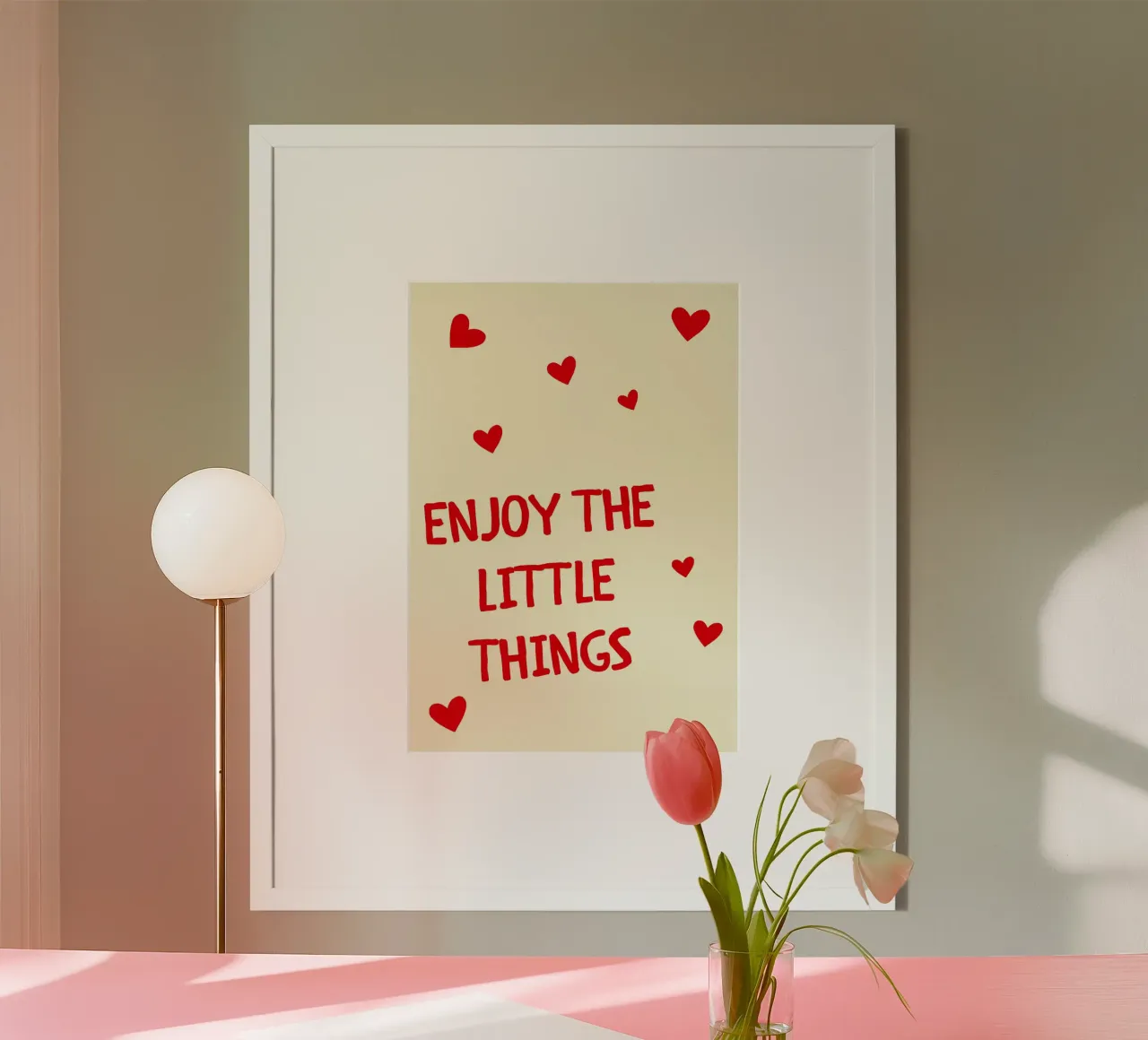 Godetevi le piccole cose, stampa artistica a cuore poster da vintagepod