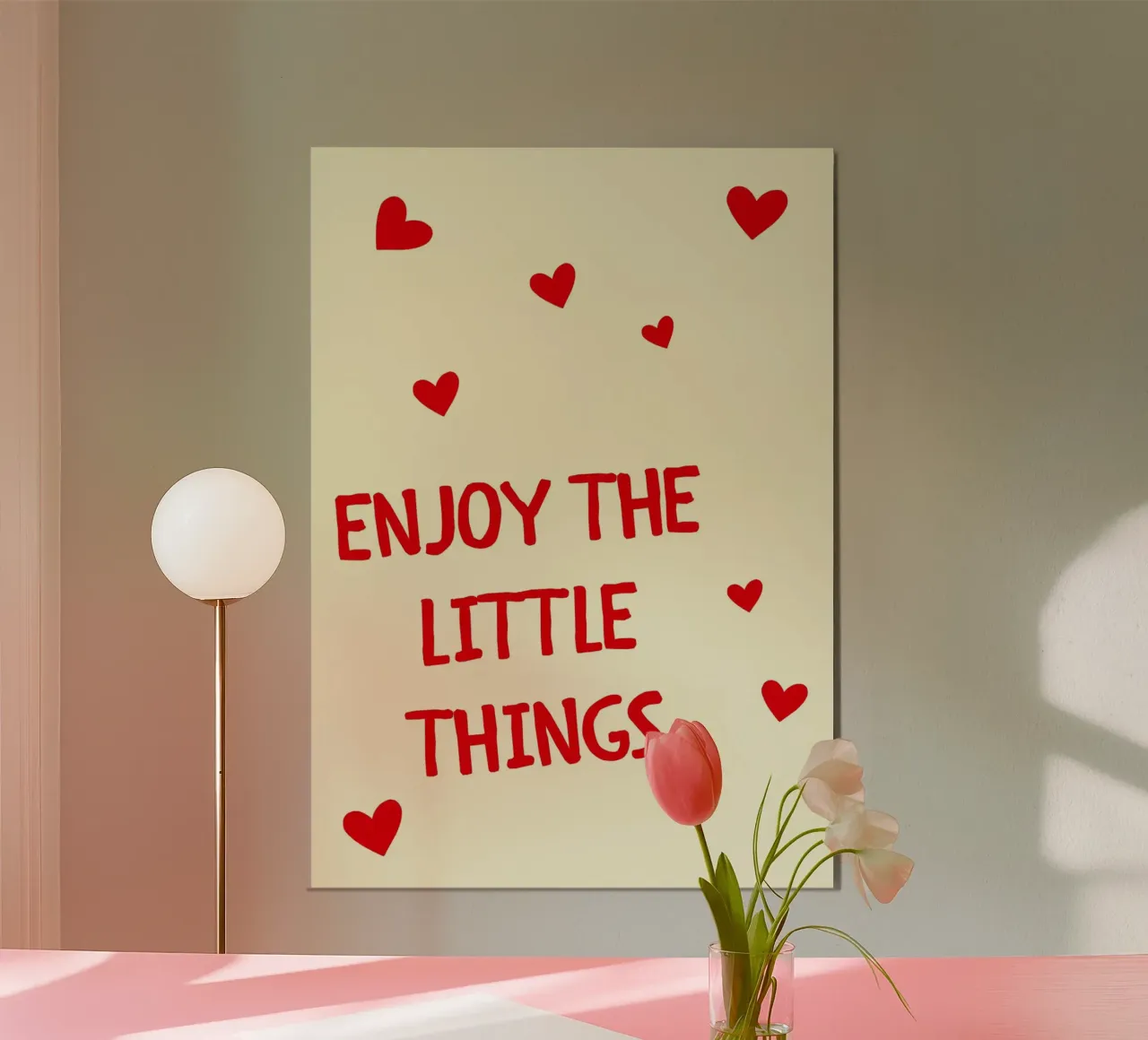 Godetevi le piccole cose, stampa artistica a cuore poster da vintagepod