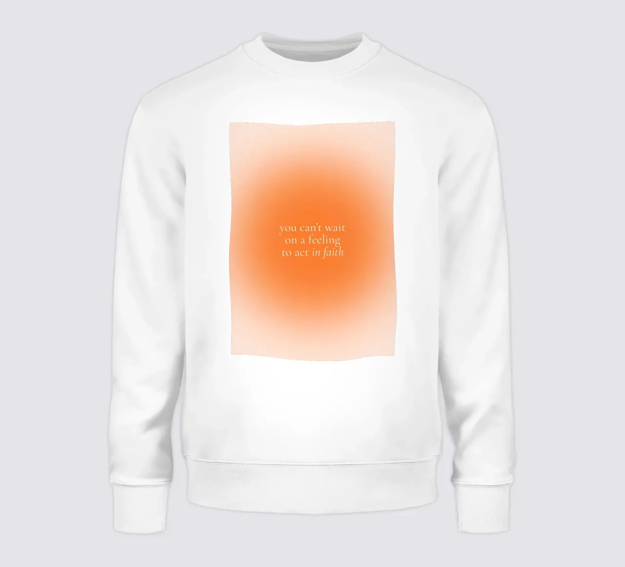 Agir dans la foi, Minimalist Gradient Christian Art Print sweat de vintagepod