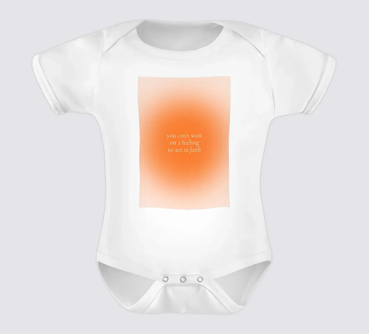Agir dans la foi, Minimalist Gradient Christian Art Print body bébé de vintagepod
