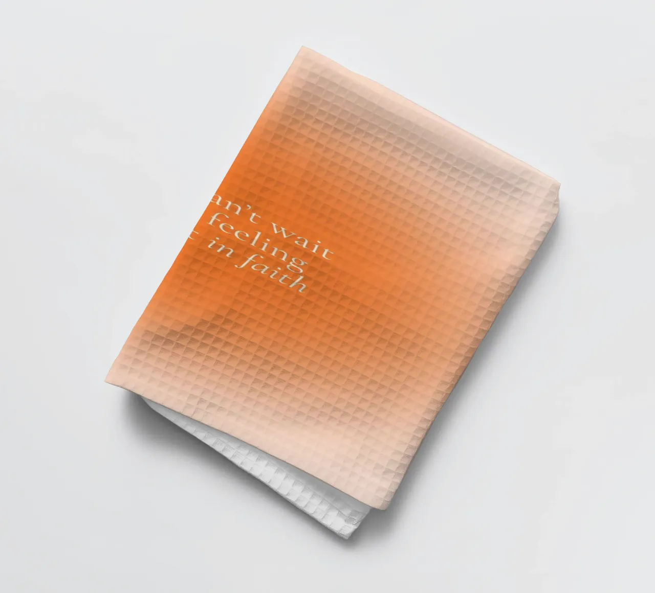 Agir dans la foi, Minimalist Gradient Christian Art Print torchon de vintagepod