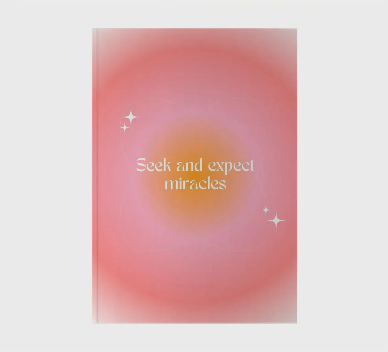 Seek and Expect Miracles, Aura Gradient Art Print notebook by vintagepod