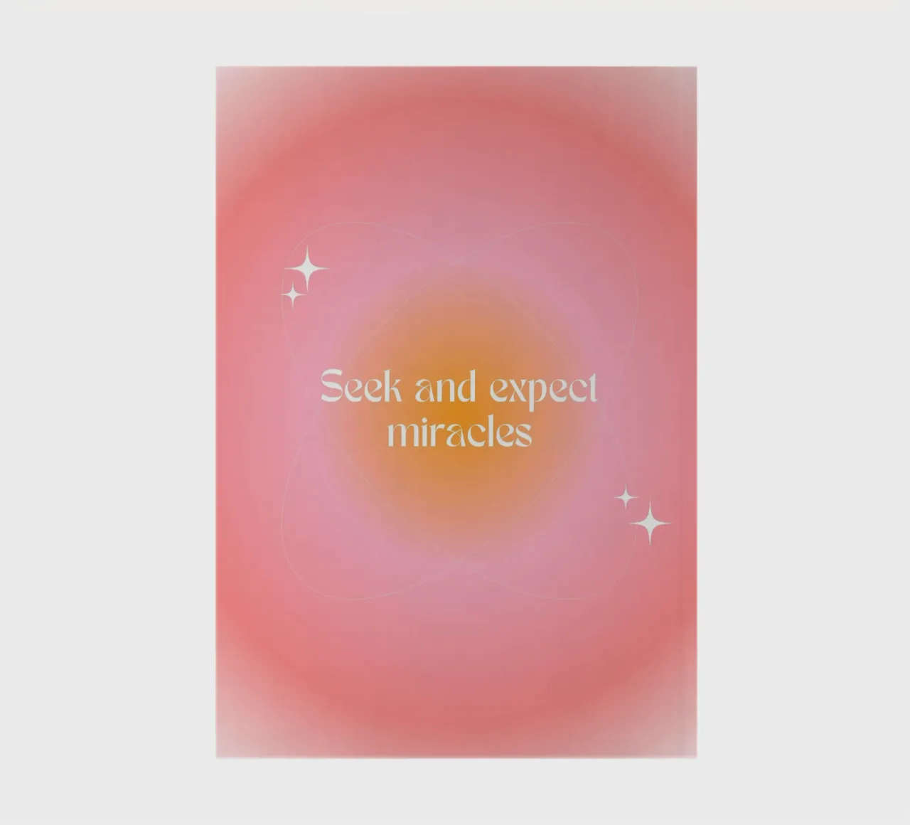 Seek and Expect Miracles, Aura Gradient Art Print notebook by vintagepod