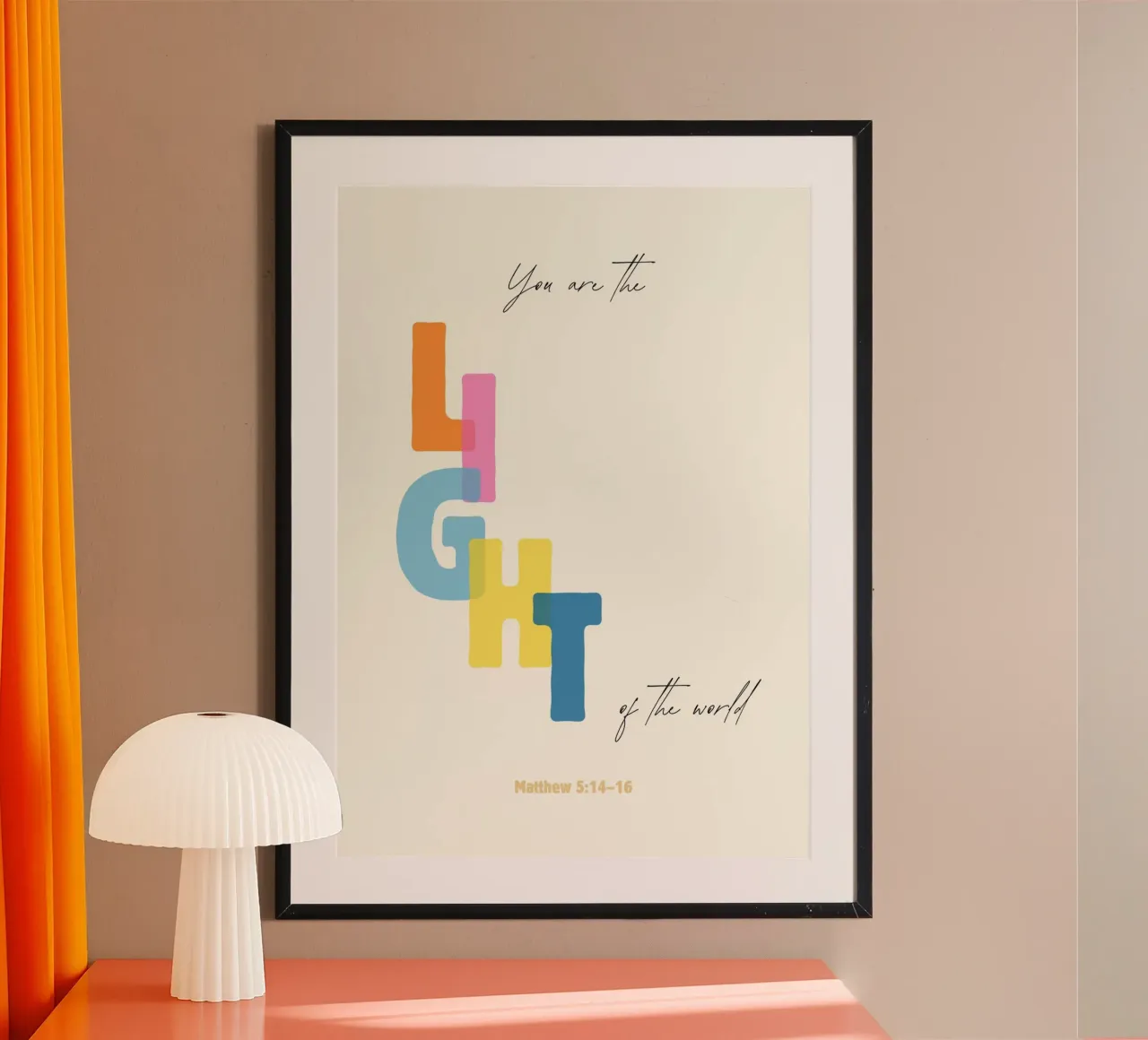 You Are the Light of the World, Christian Art Print poster by vintagepod