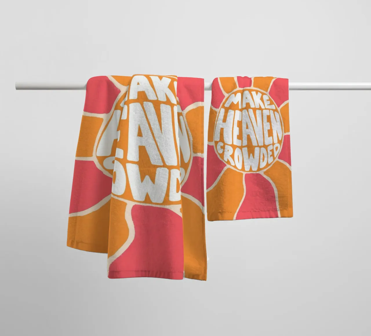 Make Heaven Crowded, Retro Christian Art Print towel by vintagepod
