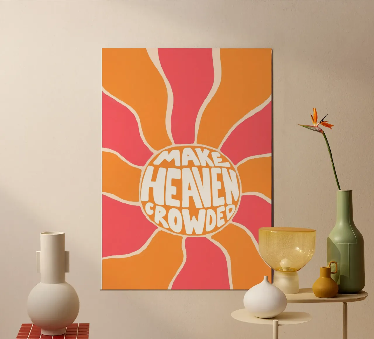 Make Heaven Crowded, Retro Christian Art Print poster by vintagepod