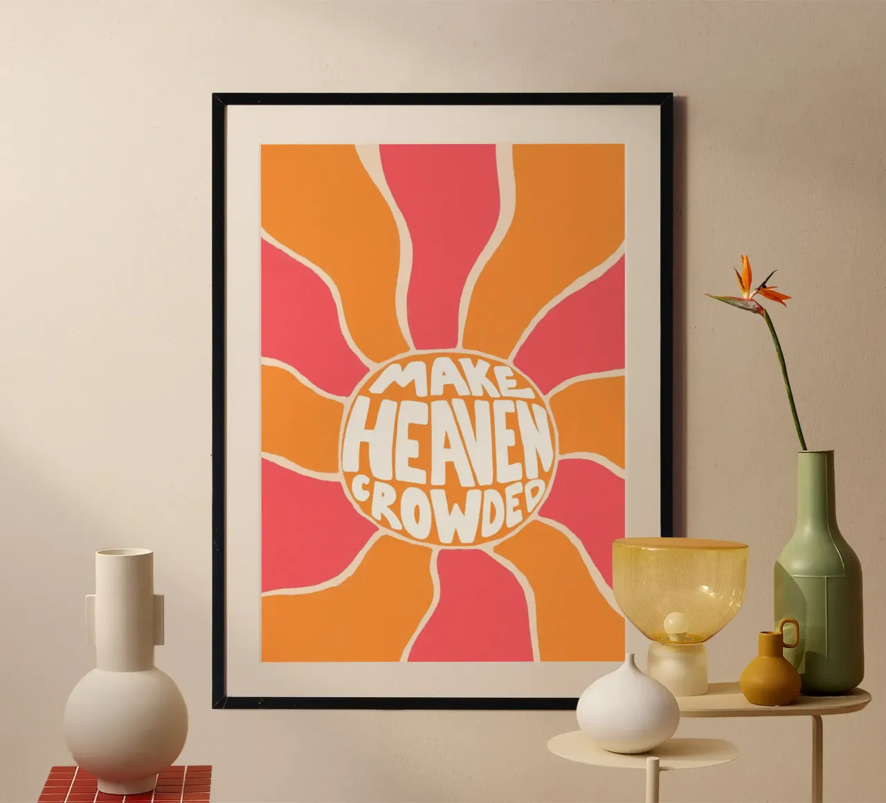 Make Heaven Crowded, Retro Christian Art Print poster by vintagepod