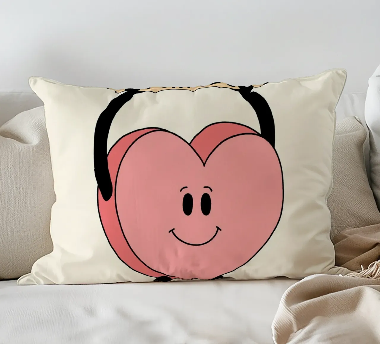 Tu as été créé dans un but précis, impression d'art avec un cœur mignon coussin de vintagepod