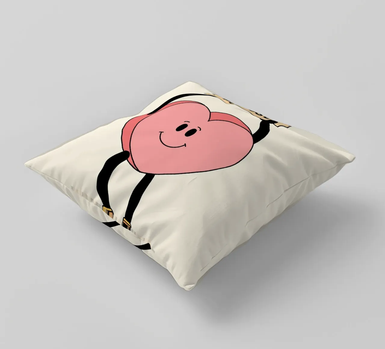Tu as été créé dans un but précis, impression d'art avec un cœur mignon coussin de vintagepod