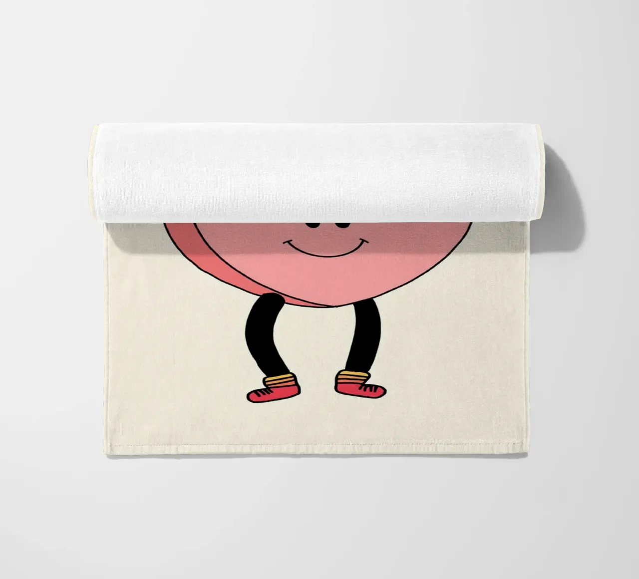 Tu as été créé dans un but précis, impression d'art avec un cœur mignon serviette de plage de vintagepod