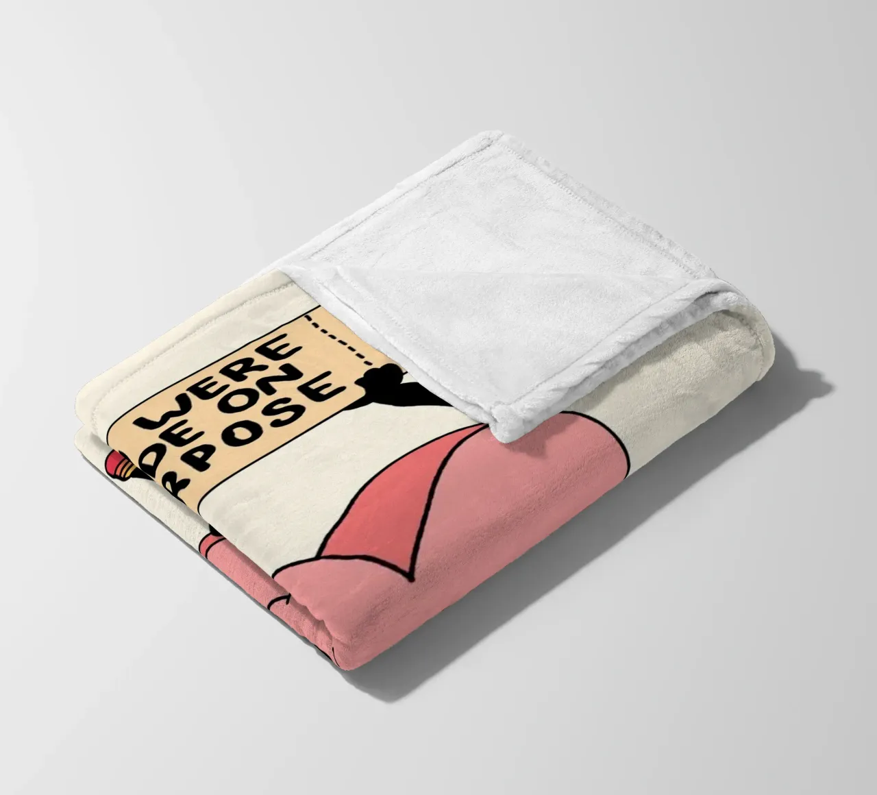 Tu as été créé dans un but précis, impression d'art avec un cœur mignon plaid polaire de vintagepod