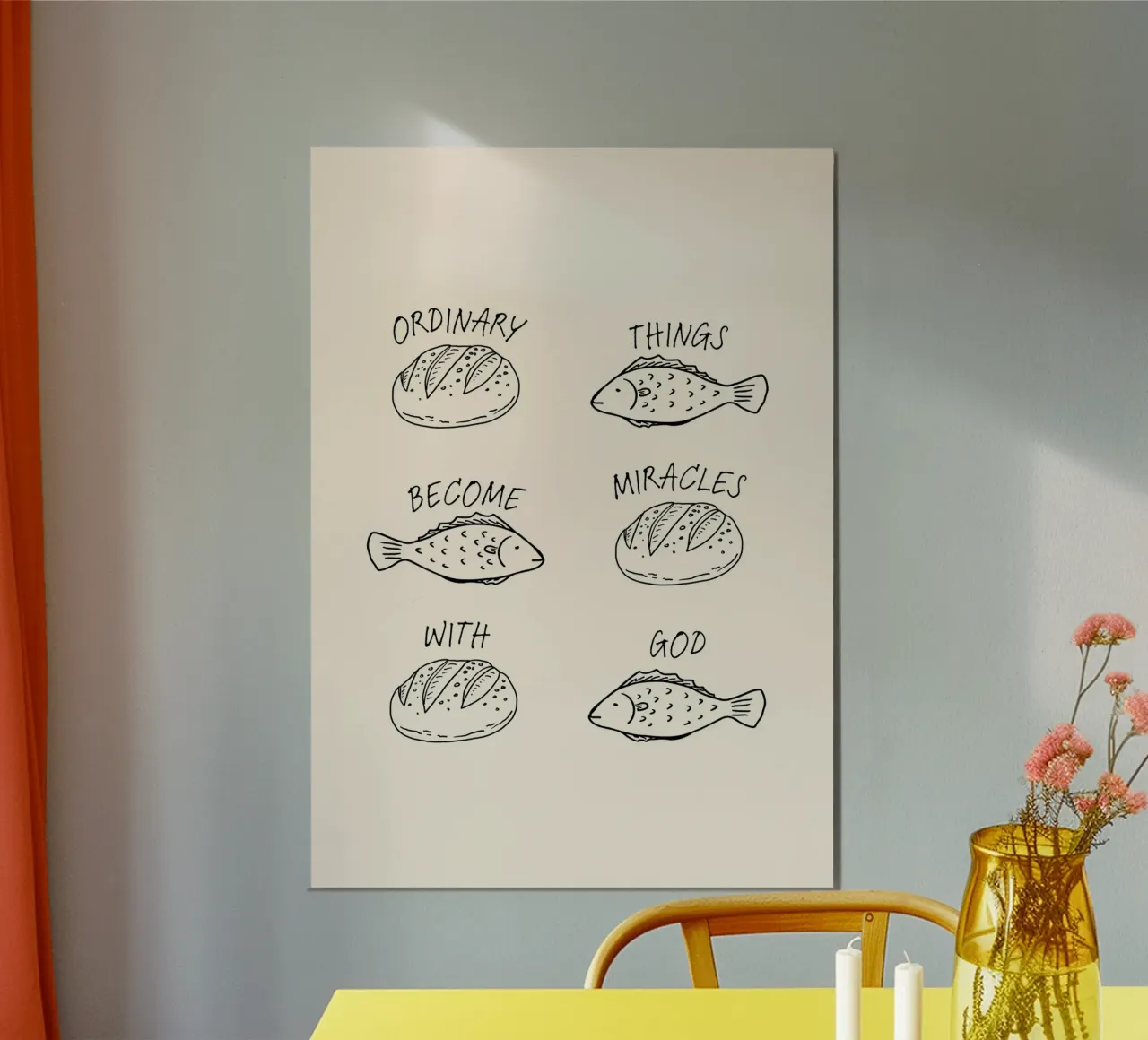 Gewöhnliche Dinge werden zu Wundern, Christlicher Kunstdruck Poster von vintagepod