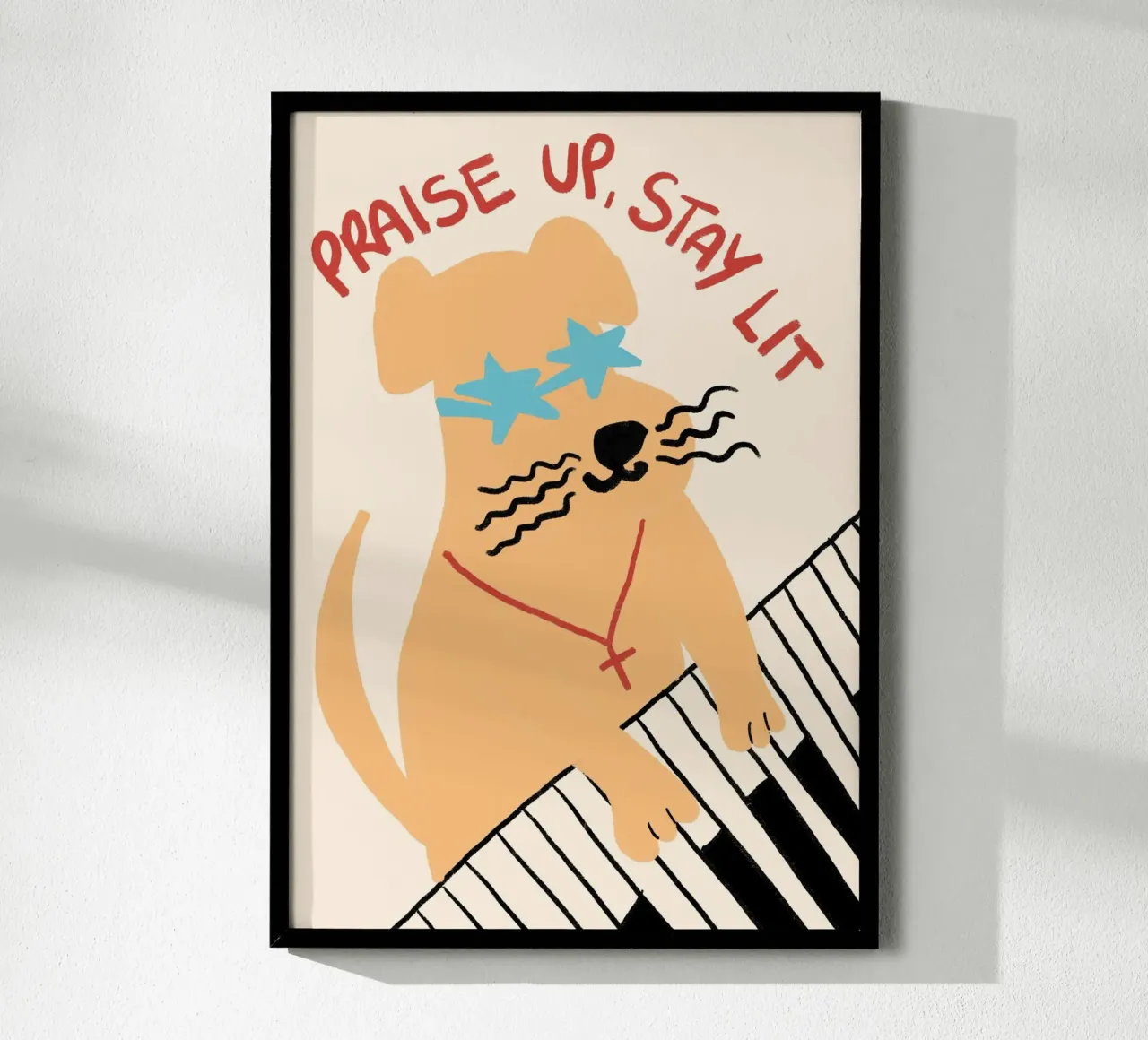 Loben Sie, bleiben Sie hell, lustiger christlicher Kunstdruck Poster von vintagepod
