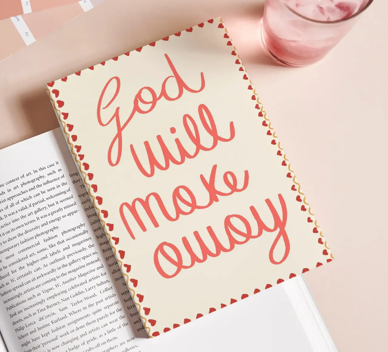 God Will Make a Way, Christian Art Print notebook by vintagepod