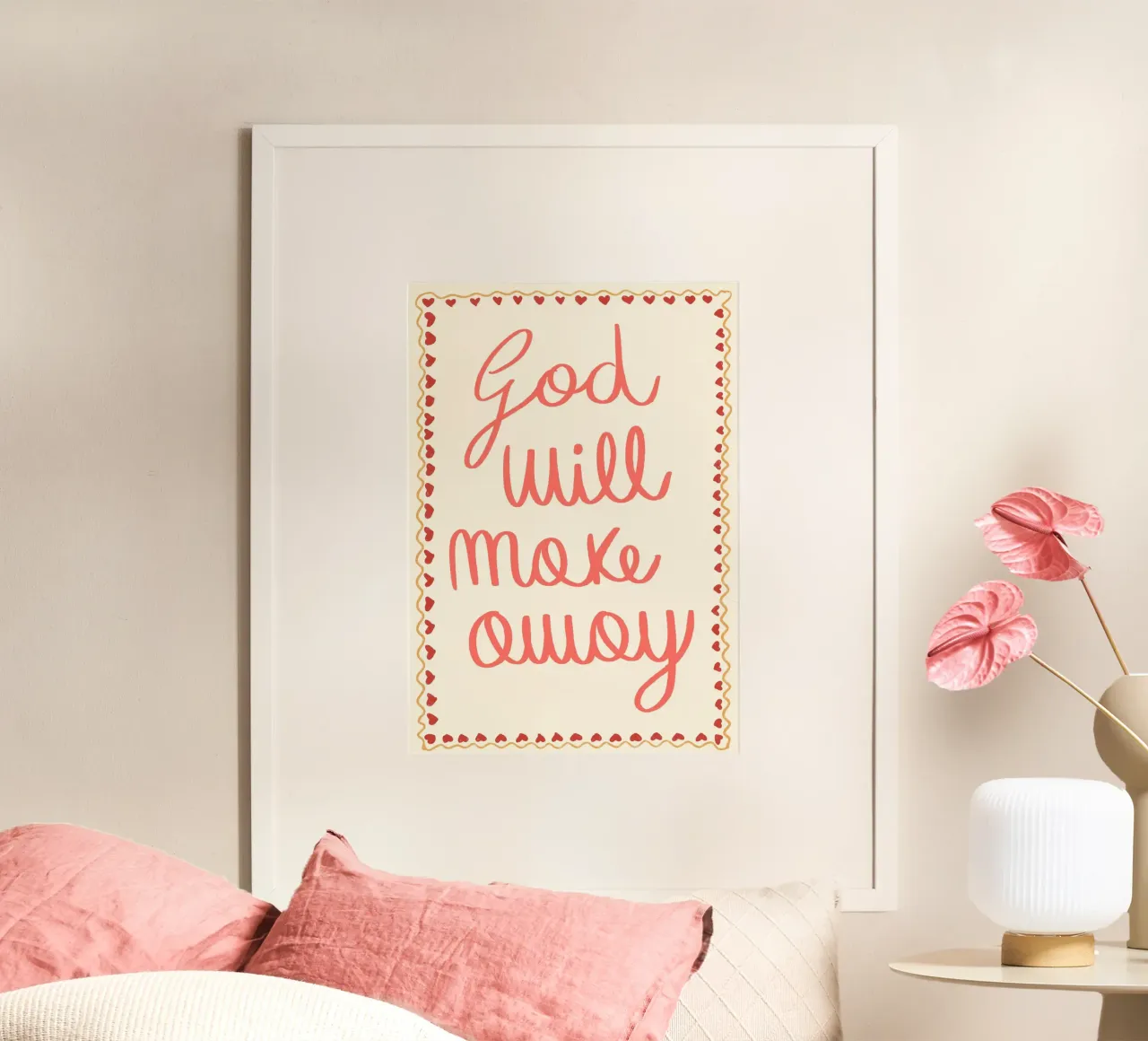 God Will Make a Way, Christian Art Print poster by vintagepod