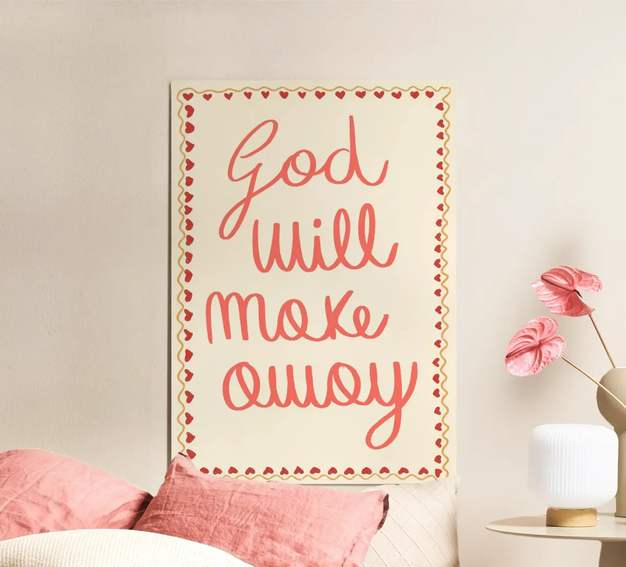 God Will Make a Way, Christian Art Print poster by vintagepod