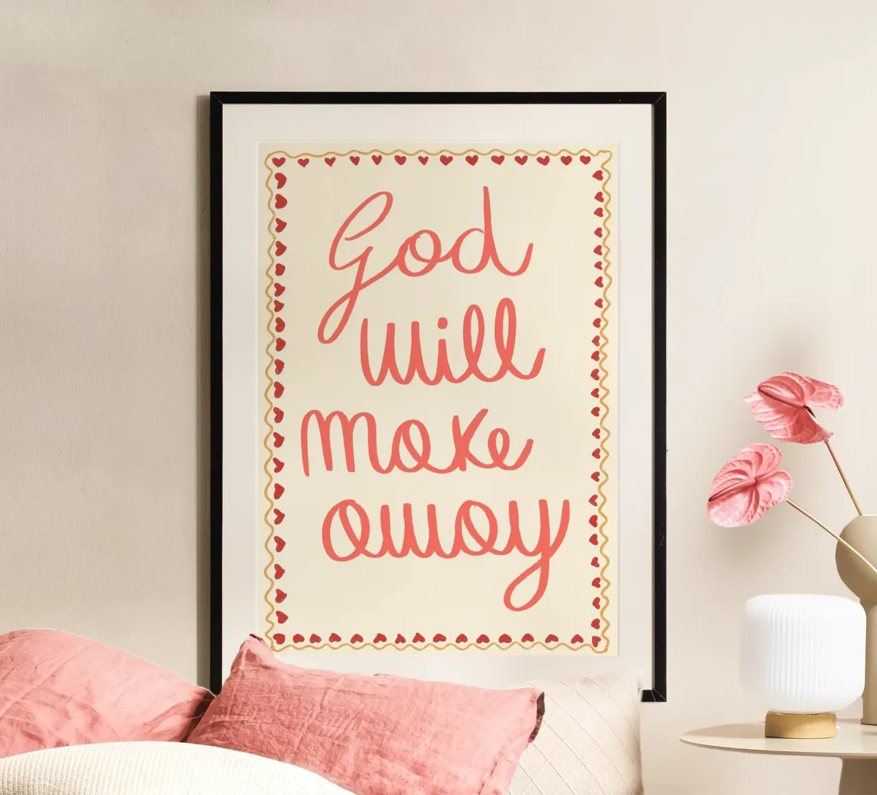God Will Make a Way, Christian Art Print poster by vintagepod
