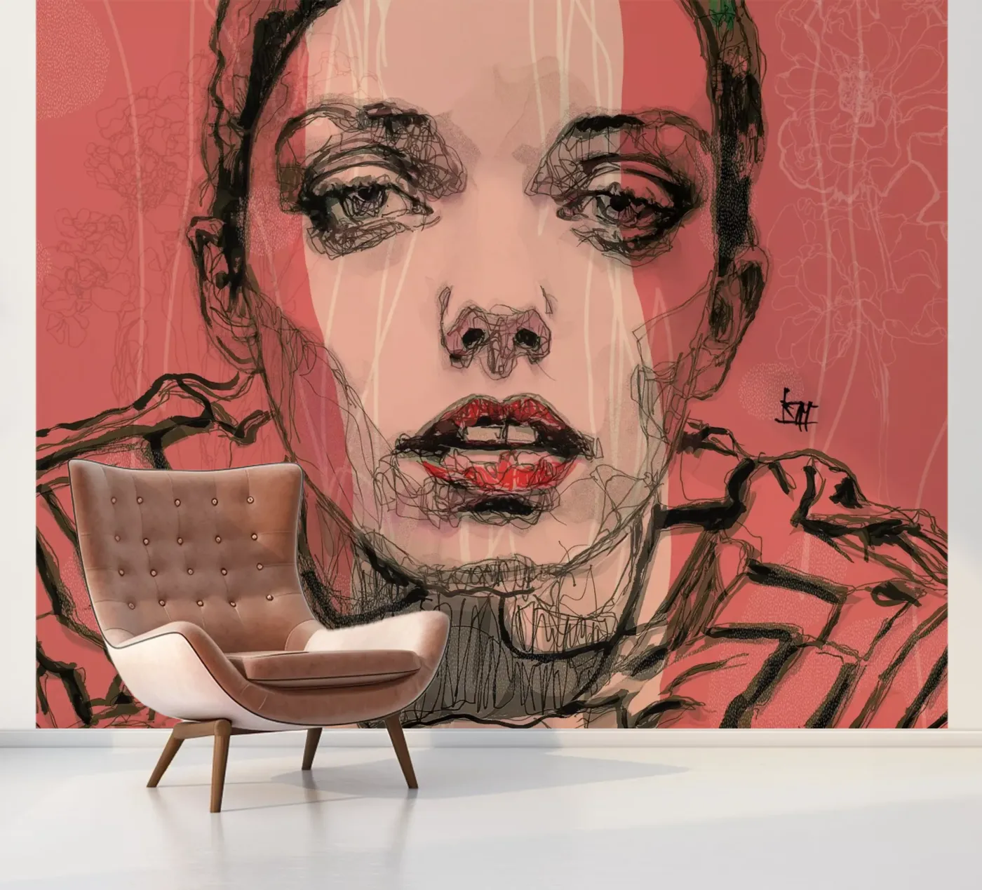 stripes fotobehang van Giulio Iurissevich