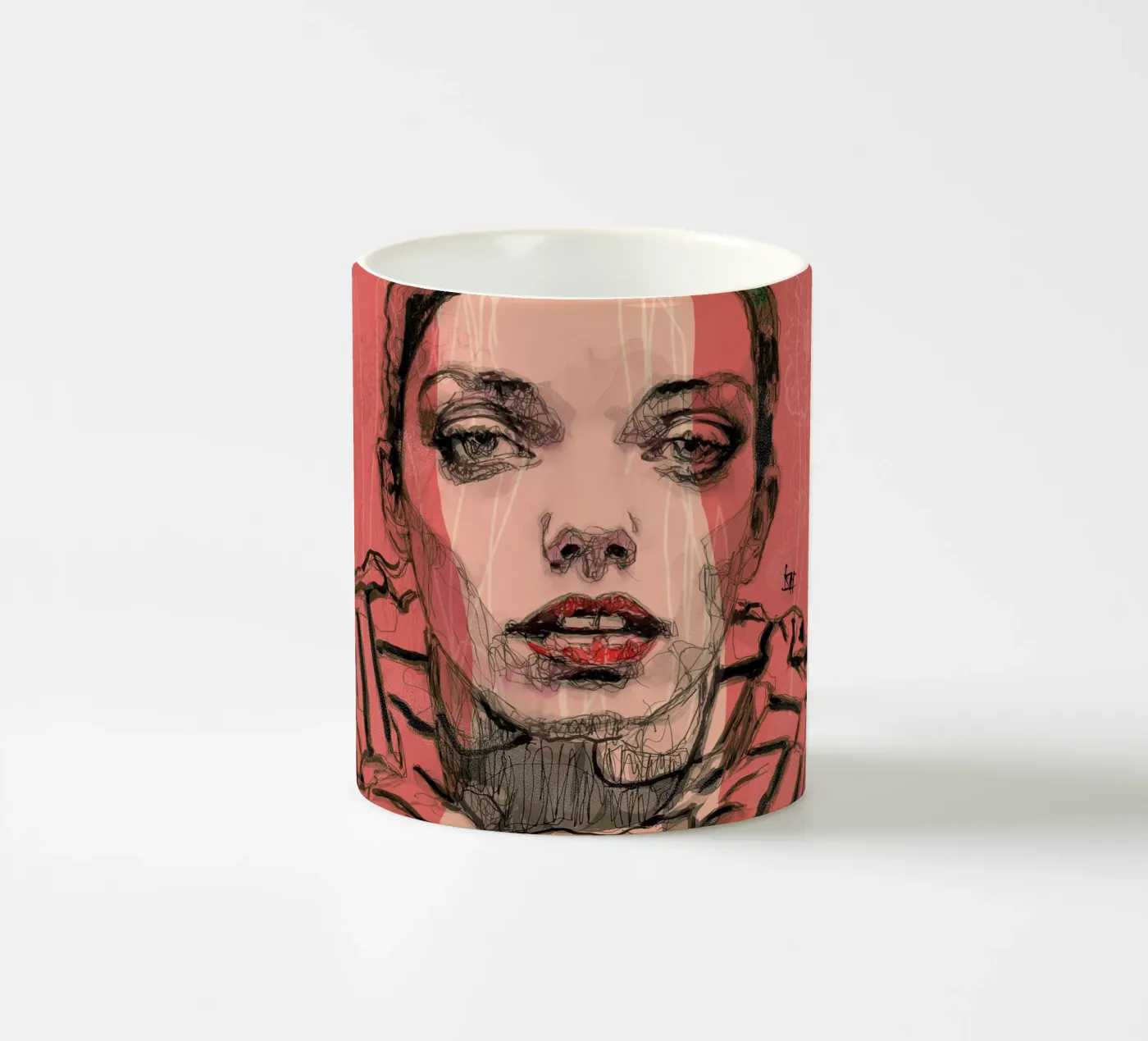 stripes ceramic mug by Giulio Iurissevich