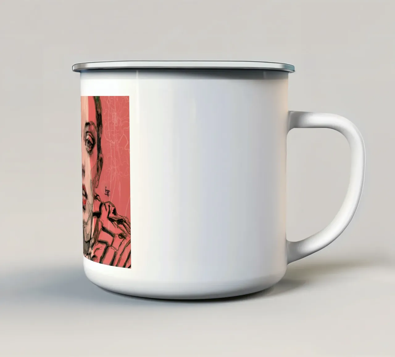 stripes tazza in smalto da Giulio Iurissevich