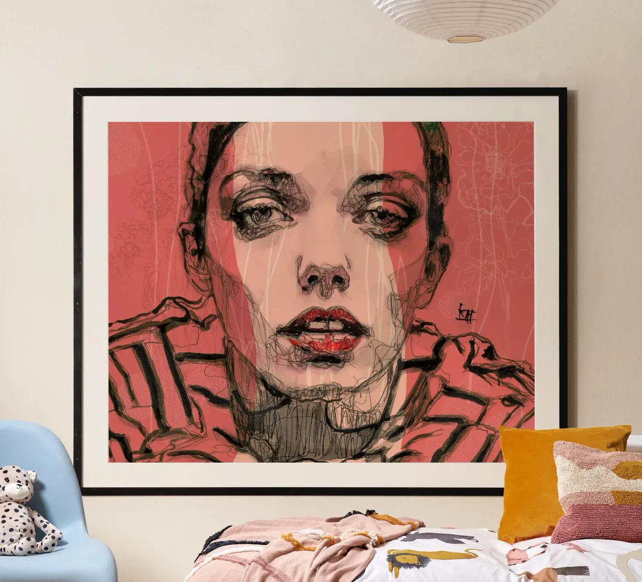 stripes poster con telaio in legno da Giulio Iurissevich