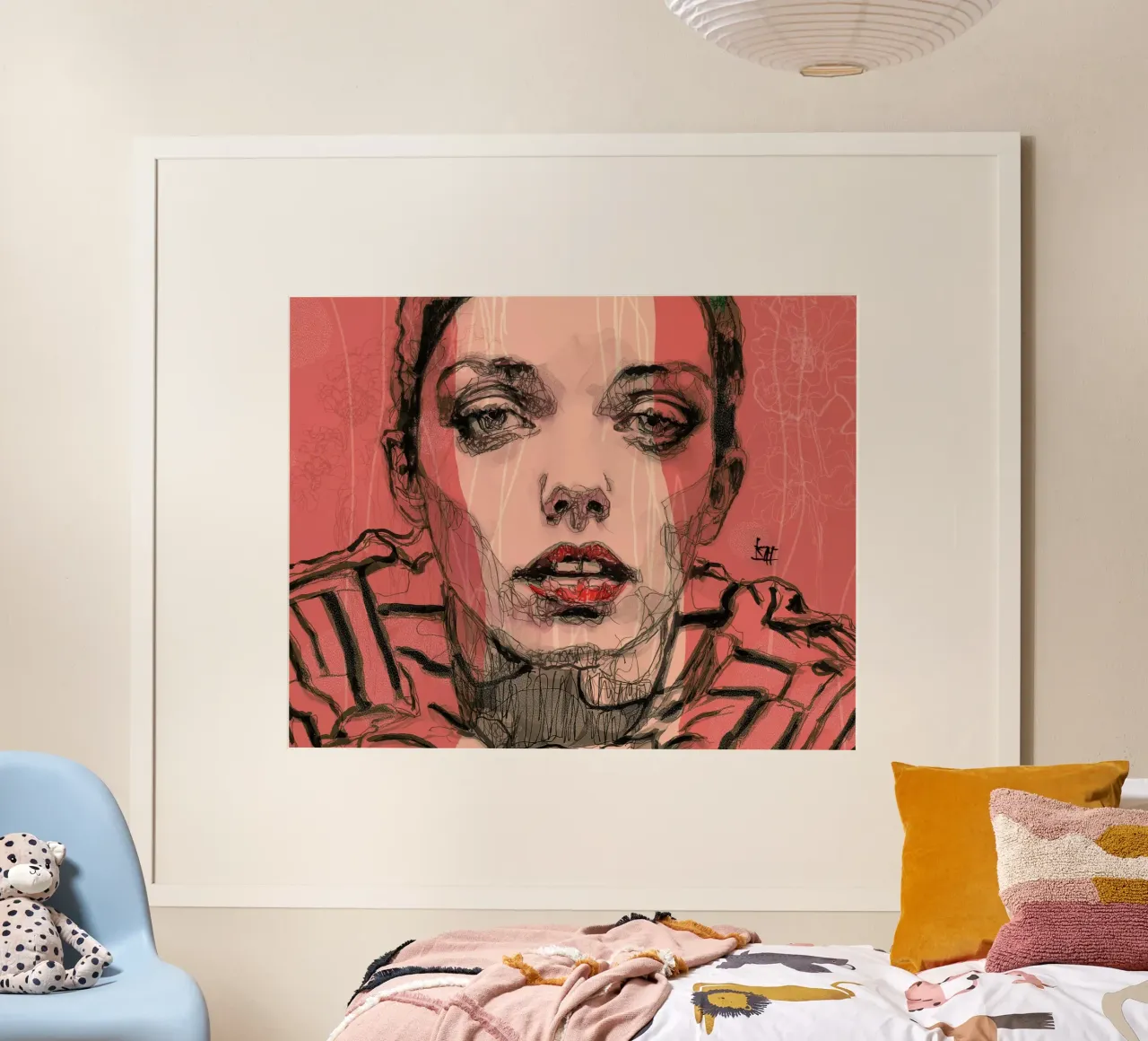 stripes poster con telaio in legno da Giulio Iurissevich