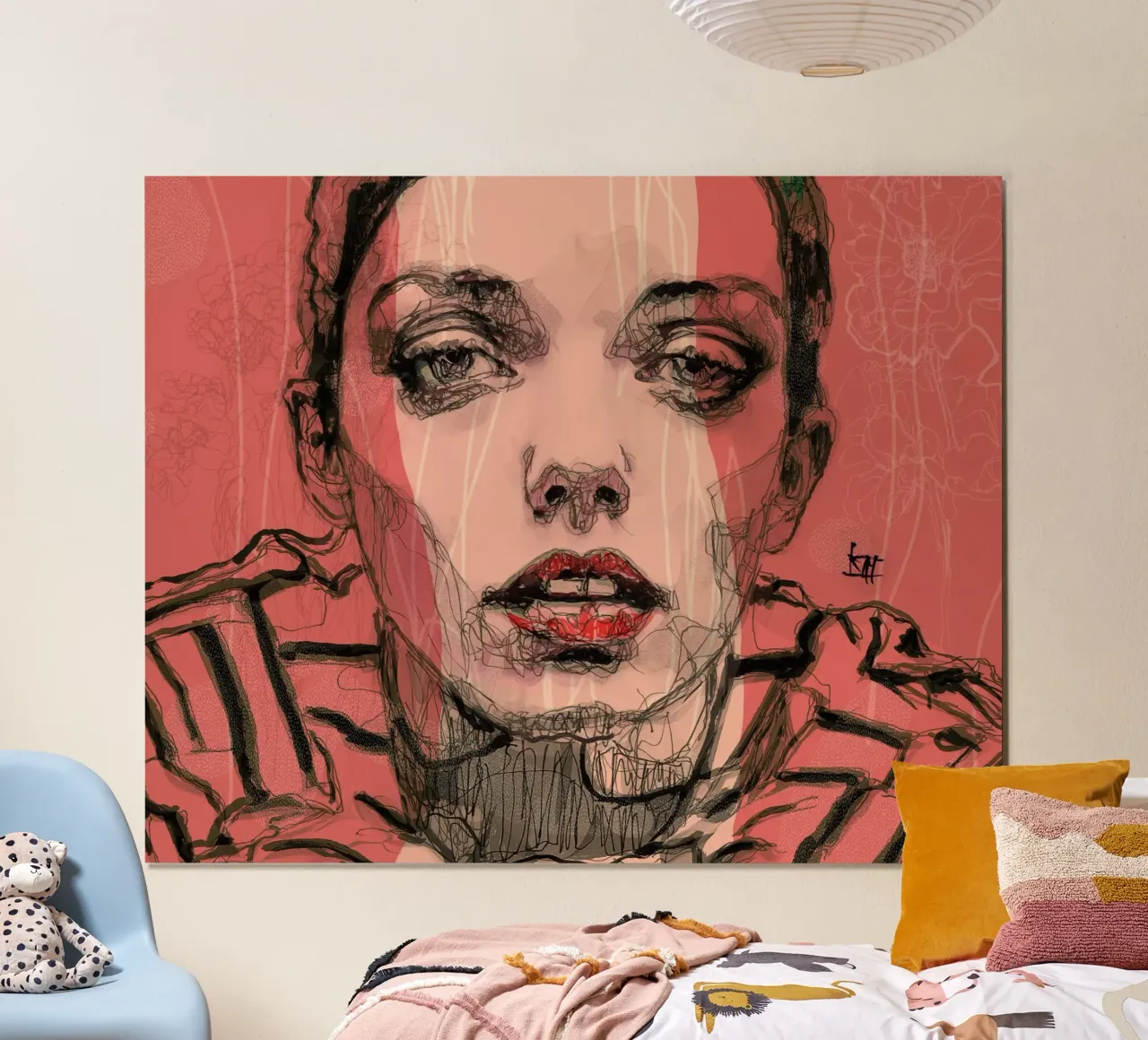 stripes poster con telaio in legno da Giulio Iurissevich