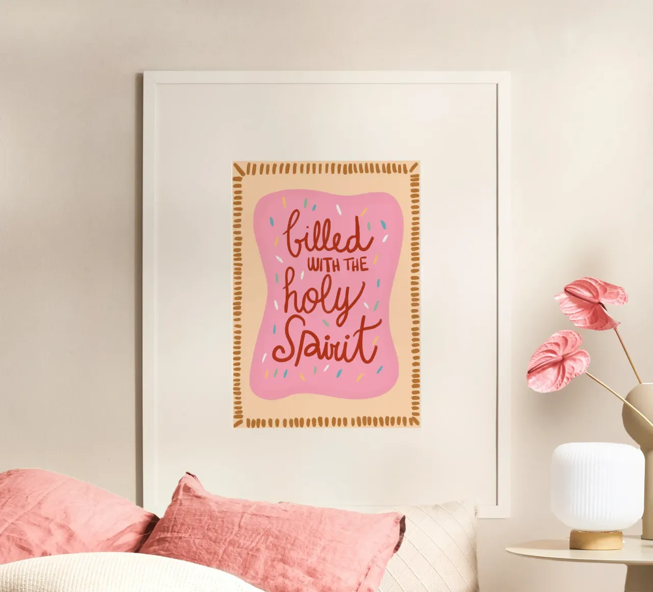 Gevuld met de Heilige Geest, Iced Cookie Art Print poster van vintagepod