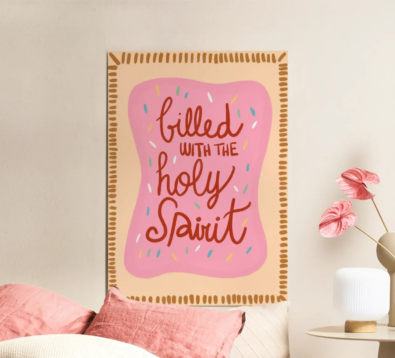 Gevuld met de Heilige Geest, Iced Cookie Art Print poster van vintagepod