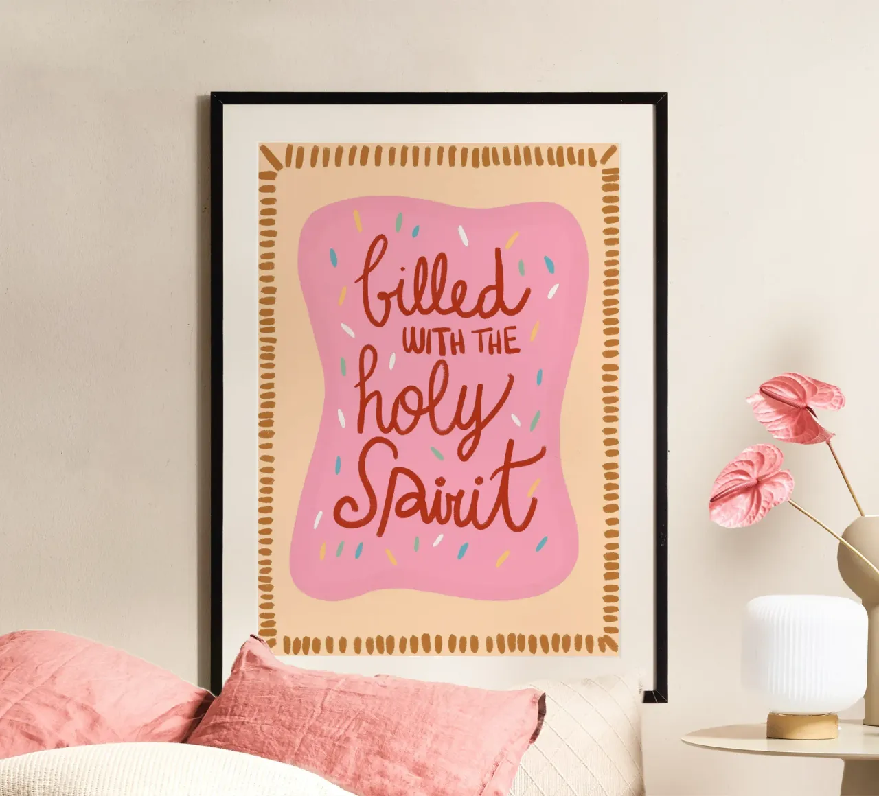 Gevuld met de Heilige Geest, Iced Cookie Art Print poster van vintagepod