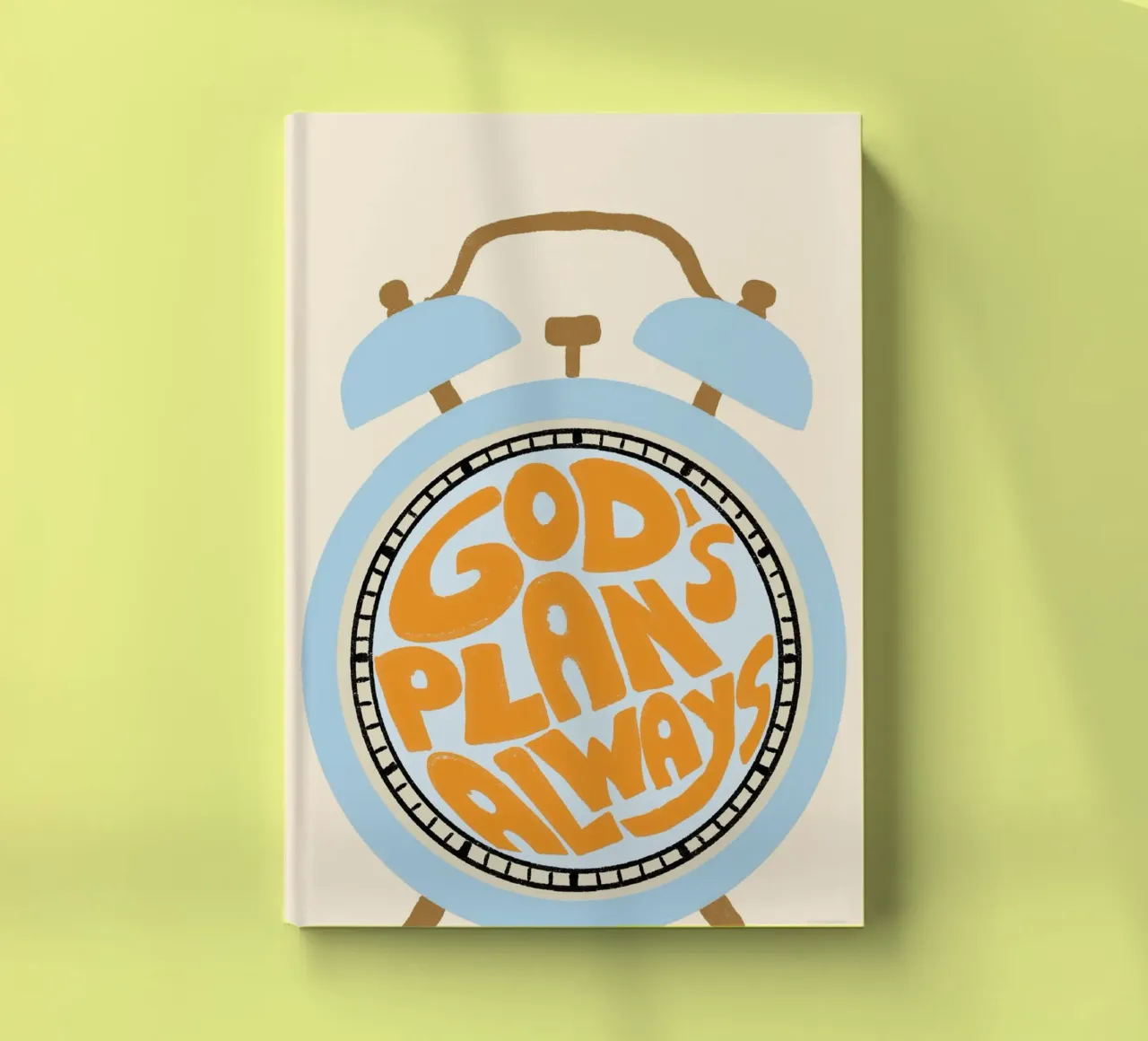 God's Plans Always, Retro Alarm Clock Art Print notebook by vintagepod