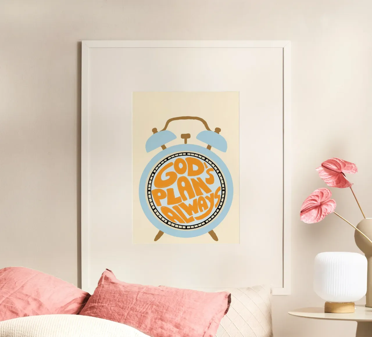 I piani di Dio sempre, stampa retrò della sveglia poster da vintagepod