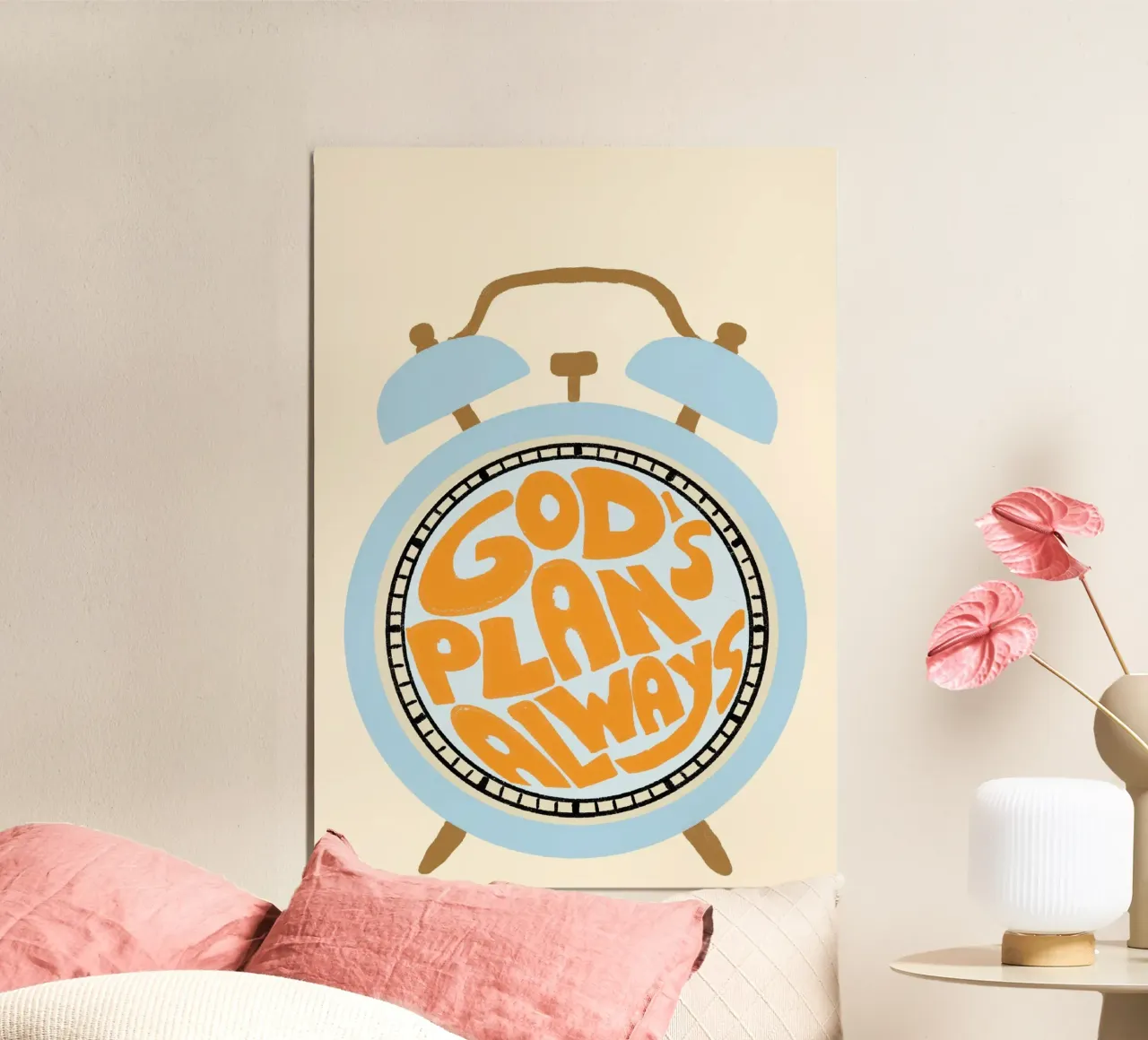 I piani di Dio sempre, stampa retrò della sveglia poster da vintagepod