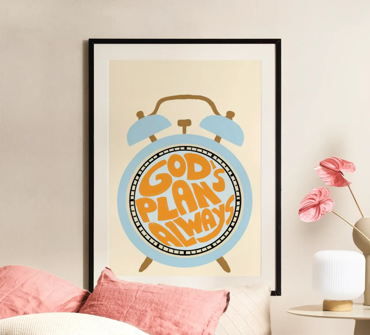 I piani di Dio sempre, stampa retrò della sveglia poster da vintagepod