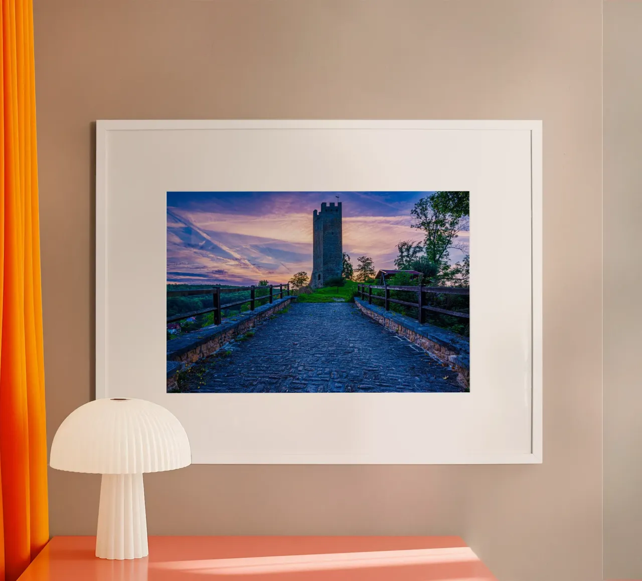 Rovine del castello di Tautenburg poster con telaio in plastica da Marcus Beckert | Fotografie