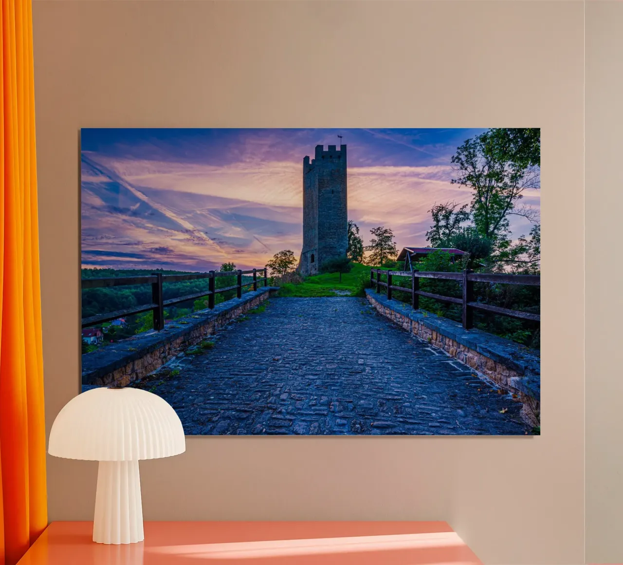 Rovine del castello di Tautenburg poster con telaio in plastica da Marcus Beckert | Fotografie