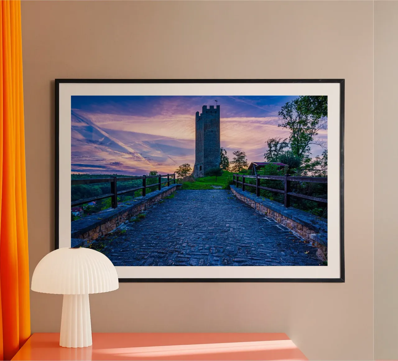 Rovine del castello di Tautenburg poster con telaio in plastica da Marcus Beckert | Fotografie