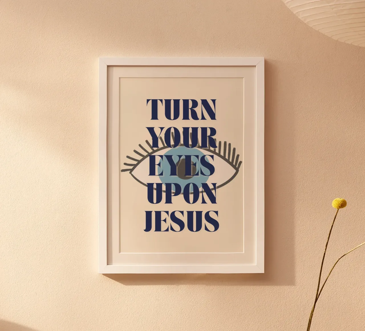 Richt je ogen op Jezus, Oog Kunstdruk poster van vintagepod