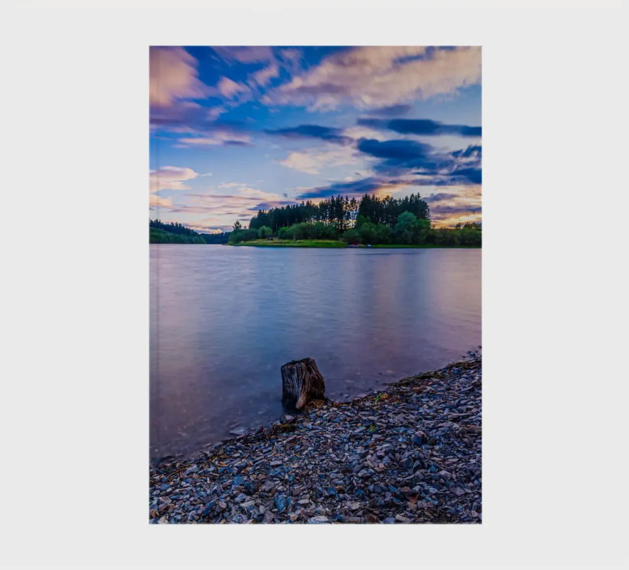 Sunset at the reservoir notebook by Marcus Beckert | Fotografie
