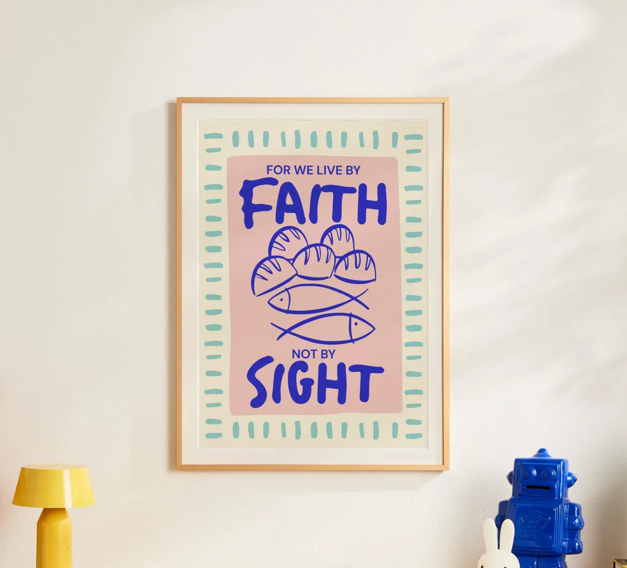 Vivere con la fede, non con la vista, stampa d'arte cristiana poster da vintagepod